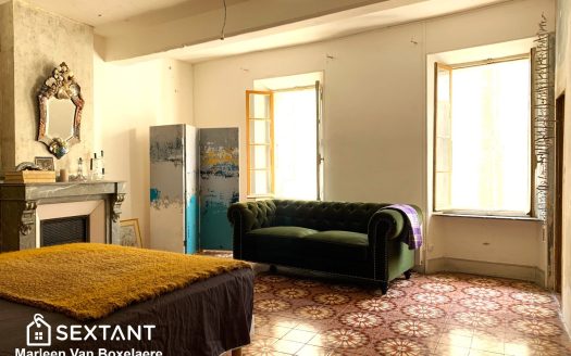 Spacious stone village house with terrace and garage.
