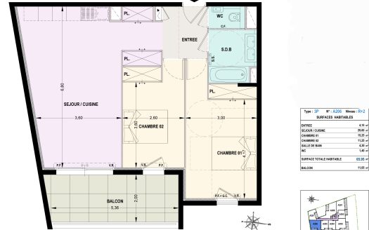 Le Cannet-2 bedroom apartment-New build