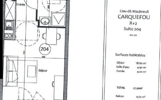 RENTAL INVESTMENT – CARQUEFOU – Residence Cap West – Carquefou Maubreuil- 5.71% profitability.
