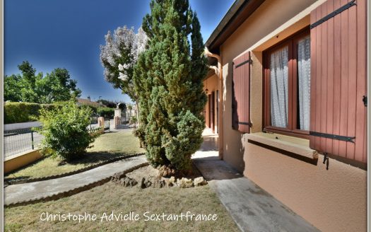 Semi detached house all on the ground floor in Marmande city, garage, 3 bedrooms