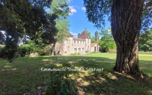 South Bergerac, renovated stone property, 4/5 bedrooms, 4 bathrooms, swimming-pool, outbuilding, source, 2ha of land