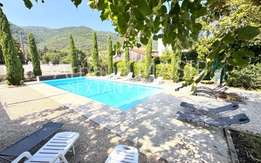 EXCEPTIONAL BELLE EPOQUE PROPERTY WITH POOL, PRIVATE GROUNDS, TERRACES, CASTLE VIEW