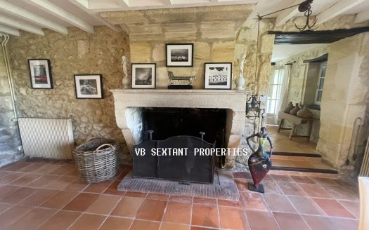 Entre-Deux-Mers, 30 minutes from Bordeaux, 1.2 hectare property, charming house with swimming pool and commanding view.