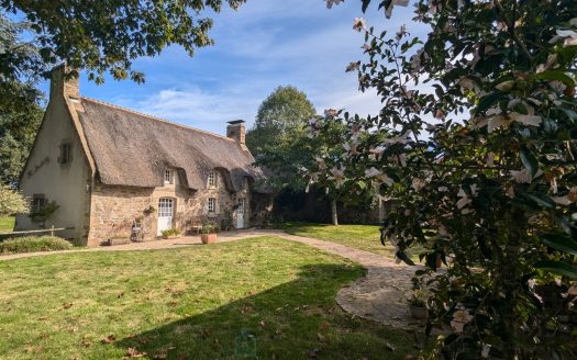Authentic thatch cottage with land and outbuildings – 15 minutes from Auray