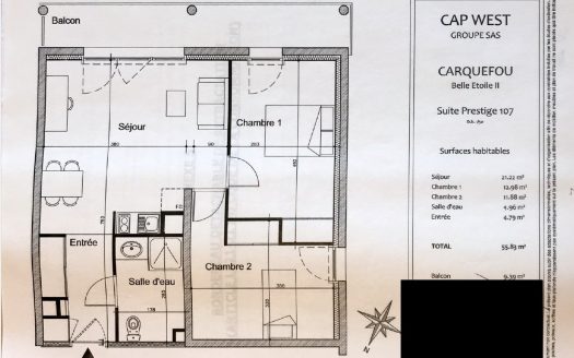 RENTAL INVESTMENT – Carquefou – Cap West Belle Etoile 2 tourist residence – 6.38% return