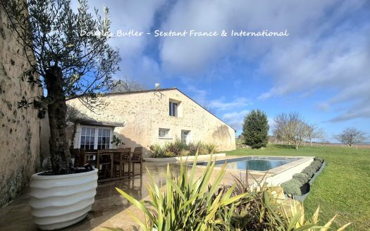 Completely renovated stone property with guest house, swimming pool, and unobstructed views