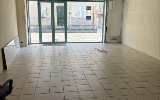 Building in the city center of Bergerac with a commercial space and a one bedroom apartment + quiet garden