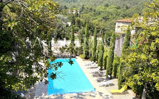 EXCEPTIONAL BELLE EPOQUE PROPERTY WITH POOL, PRIVATE GROUNDS, TERRACES, CASTLE VIEW