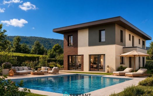 – Saint-Genis-Pouilly – secteur Pregnin – Villa contemporaine 155 sqm à proximité immédiate de Genève 799.000 €