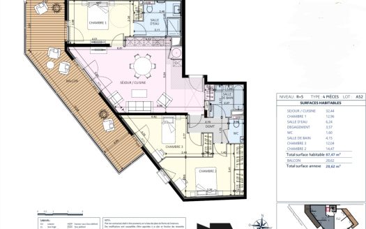 Antibes Juan-les-Pins – Spacious 3 bedrooms with terrace 29sqm – New Boutique Residence 7 Minutes from the Beach