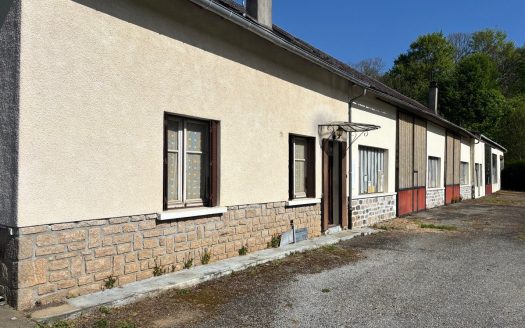2 appartments with a very attached large garage, great for a business, garage, artisan. Nice garden at the back.