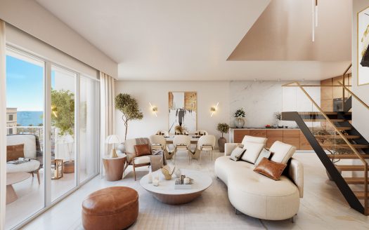 Nice – Californie – 3 bedroom Duplex – New Residence with Sea Glimpses
