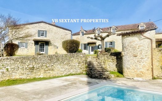 Entre-Deux-Mers, near Sauveterre de Guyenne – Charming stone and rubble-stone house with outbuildings